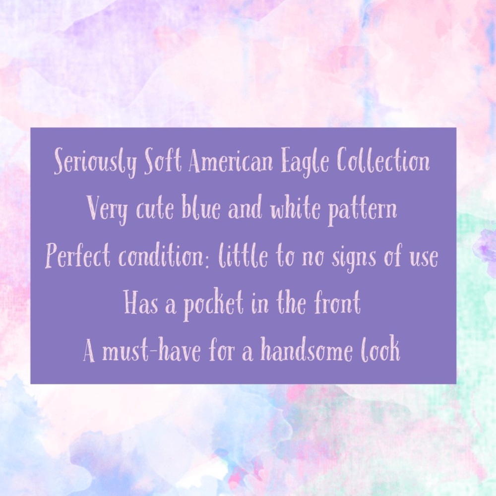 American Eagle Blue Button Shirt - Picture 3 of 10